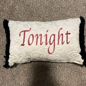 Tonight/not tonight small throw pillow
